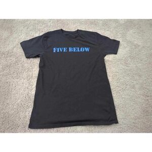 Five Below T-Shirt Mens S Graphic Black Blue Short‎ Sleeve Crew Neck
